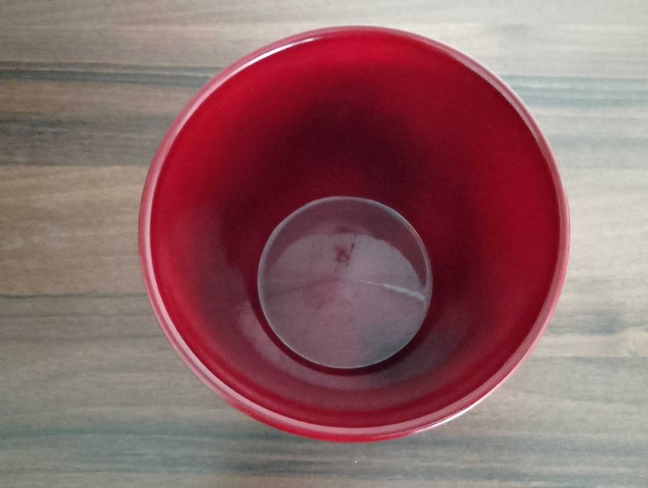 Scheurich burgundowa ceramiczna doniczka osłonka