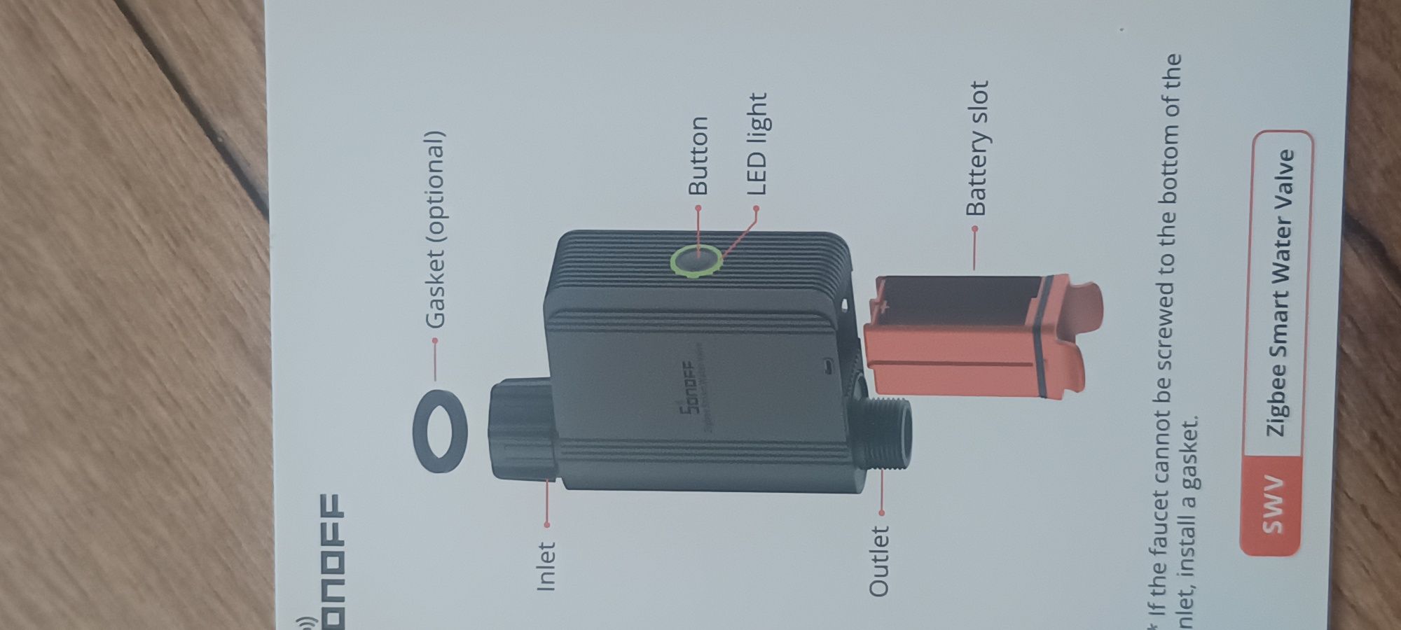 Inteligentny zawór wody  Sonoff ZigBee