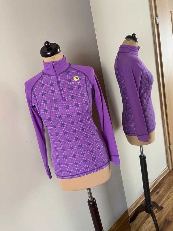 S m bavac termoaktywna bluzka golf fioletowy sport termiczny sweter