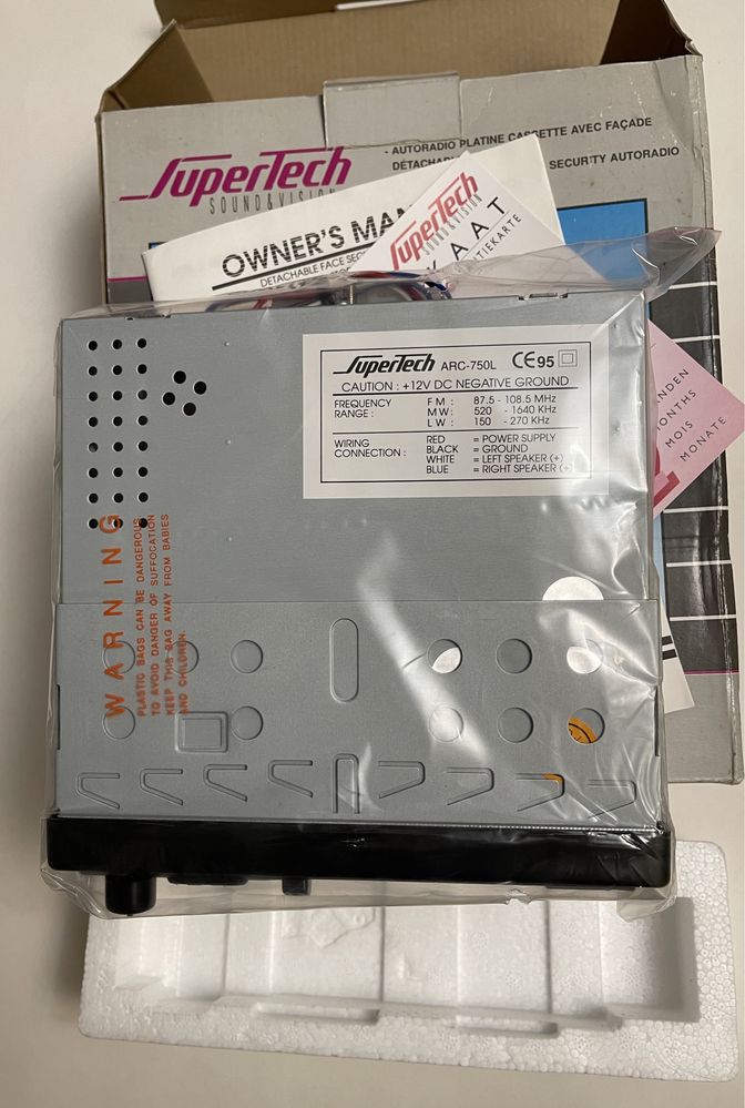 Radiomagnetofon samochodowy Supertech ARC 750L Germany rarytas lata 90