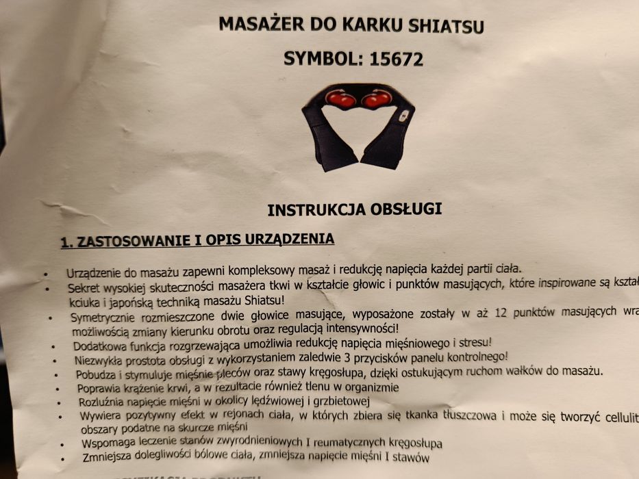 Masażer karku Shiatsu.
