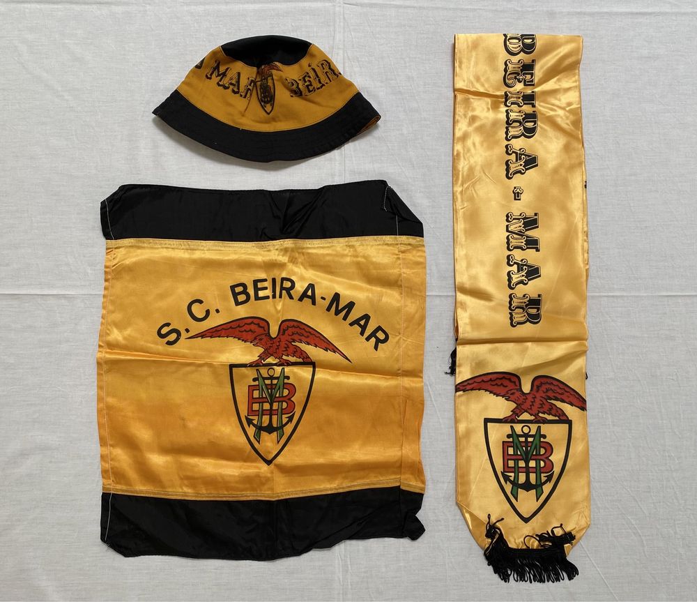 Conjunto Beira-Mar cachecol + bandeira + boné antigo