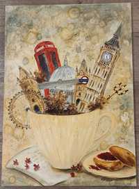Картина "Five o'clock tea" 70×50, маслом на холсте
