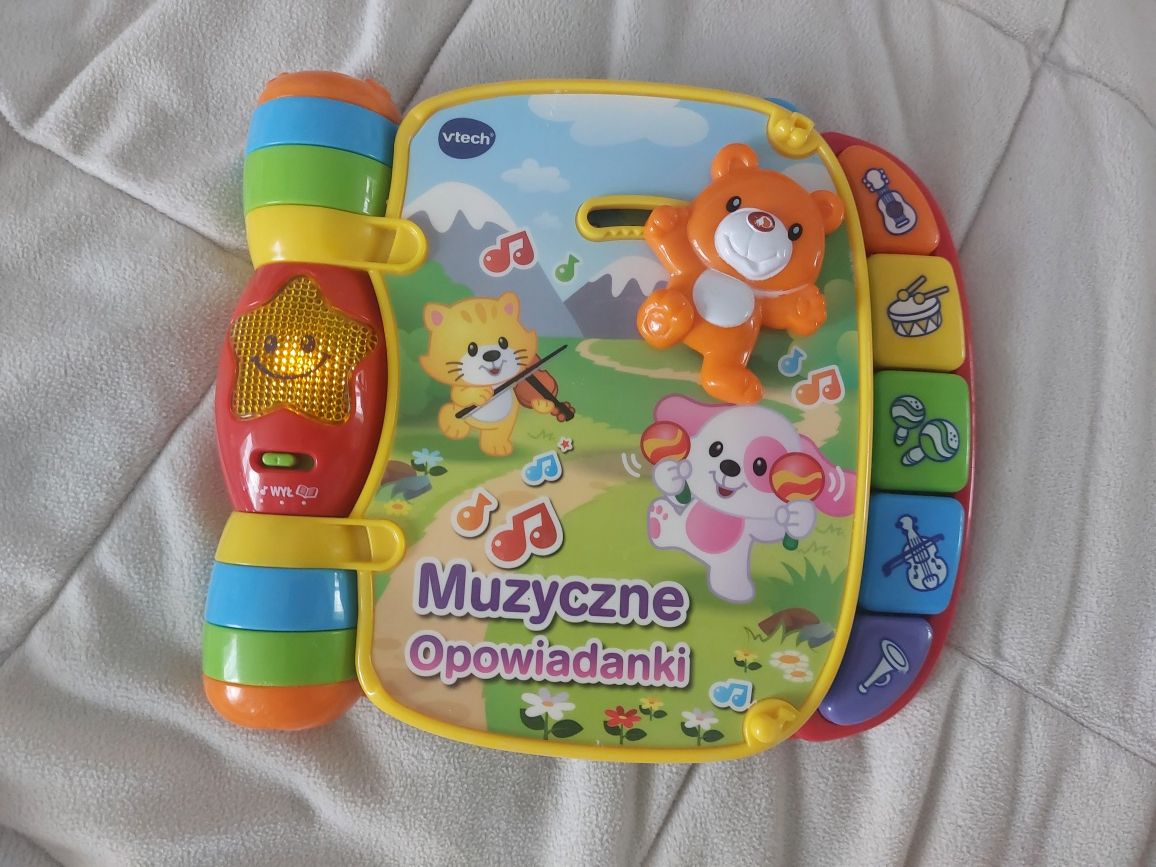 Fisher price mikrofon szczeniaczka telefon vtech grająca książeczka