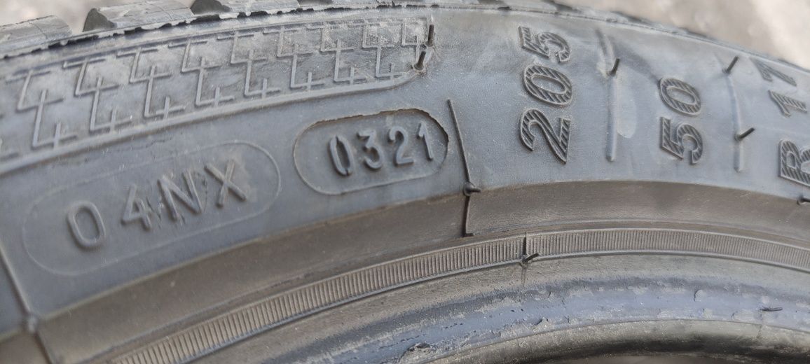 Opony zimowe z 2021r 5mm 205/50/17 Kleber 5N