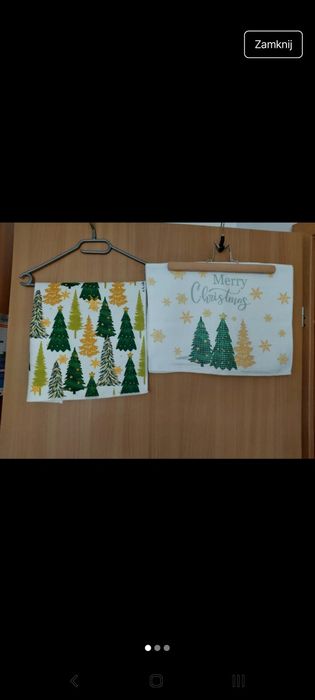 zestaw ściereczek ścierek świątecznych