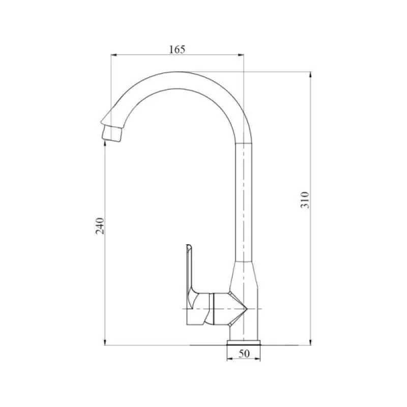 Смеситель для кухни Brinex 35B 007