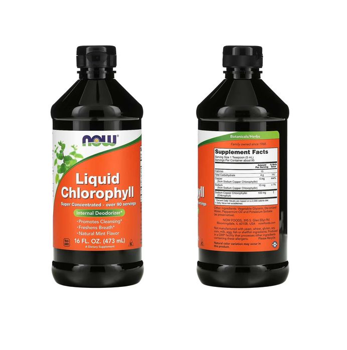 Nature's Way Chlorofresh, NOW Foods рідкий хлорофіл з ароматом м’яти