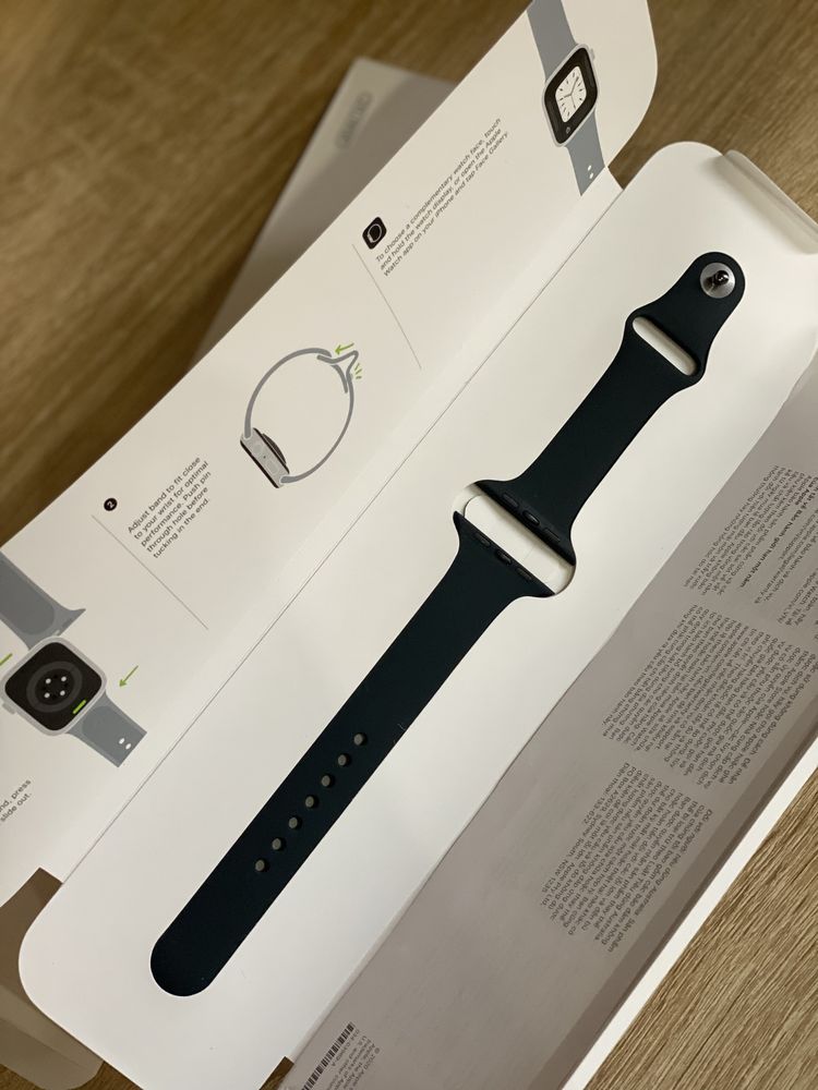 Ремінець на Apple watch M-L 45 mm чорний