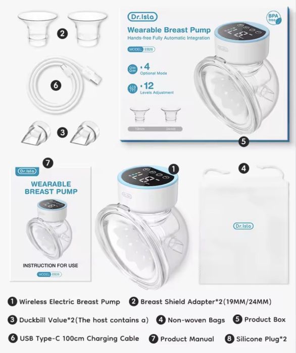 Bomba extratora de leite materno