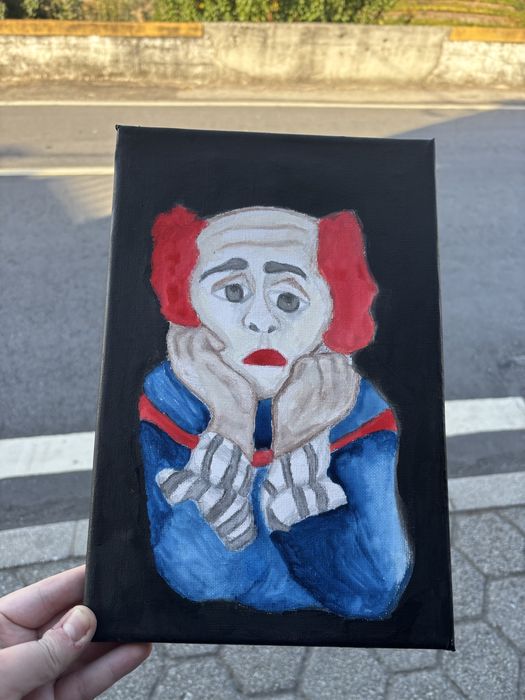 Ilustração pintada numa tela