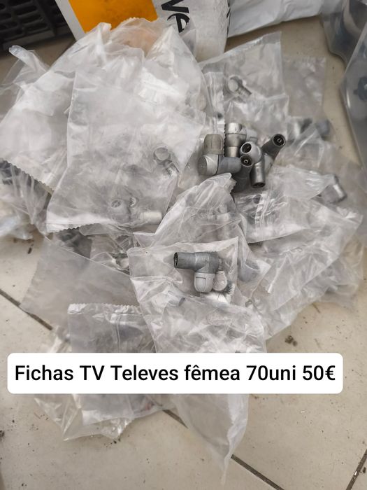 Vendo: Kit de Fichas e Conectores de Antena para TV