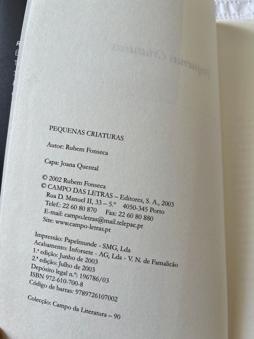 "Pequenas Criaturas" de Rubem Fonseca