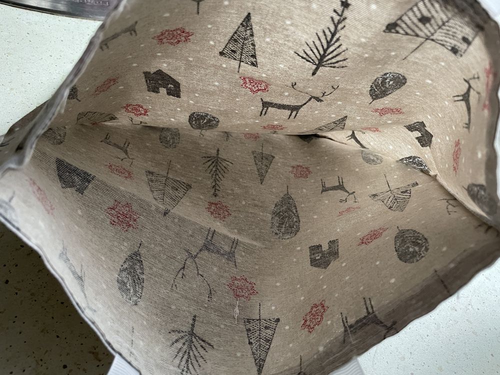 Bawelniana Eko torebka swiateczna prezentowa Handmade