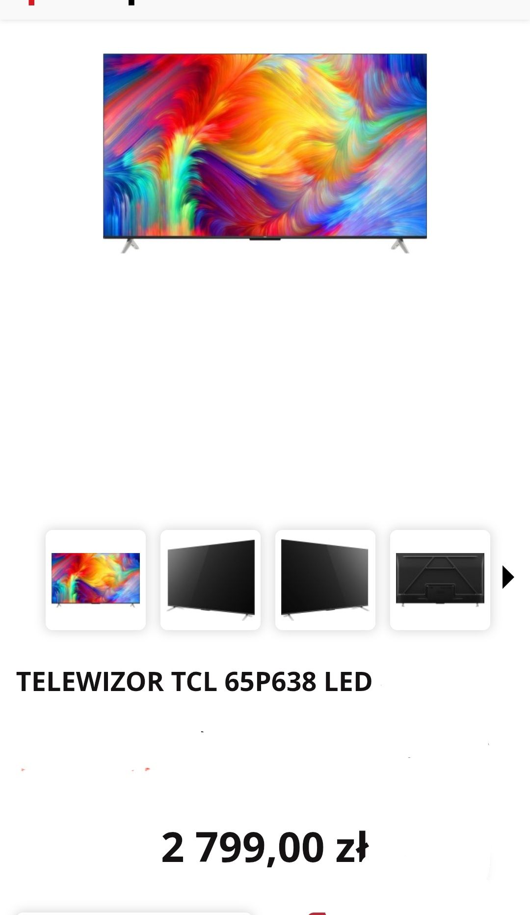 Telewizor TCL 65P638