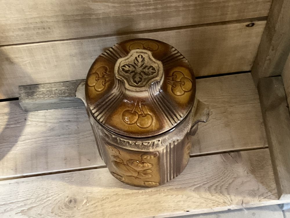 Pojemnik-Garnek Ceramiczny-Rumtopf z pokrywą