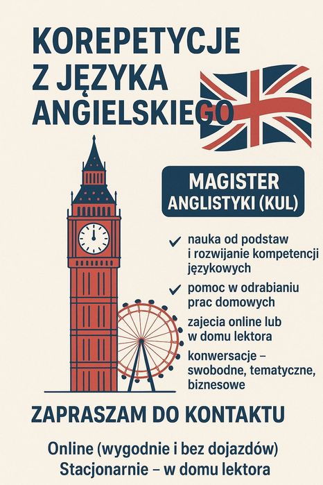 Korepetycje z języka angielskiego