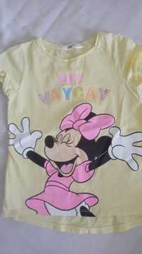 Bluzka t-shirt Minnie H&M 122/128 cekiny