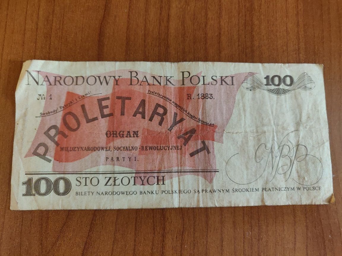 100 złotych 1986 seria SD stan UNC LUDWIK WARYŃSKI