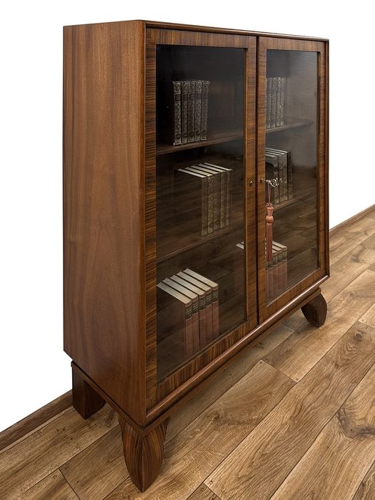 WITRYNA BIBLIOTEKA podręczna ART DECO antyk SZAFKA serwantka