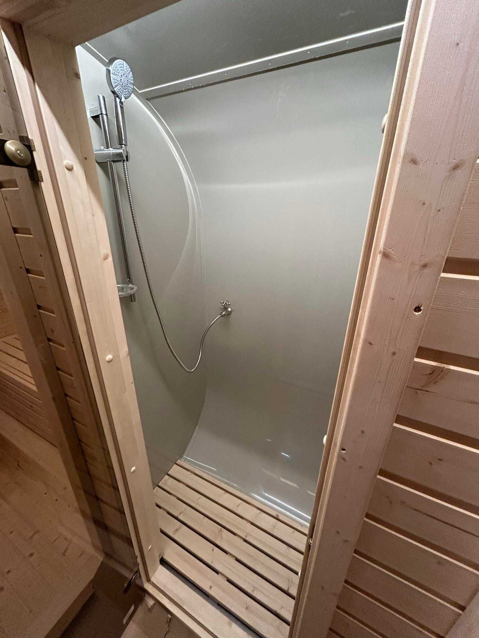 Sauna Kwadro 600cm z Prysznicem Przebieralnia Sauna Ogrodowa - Prod.LT