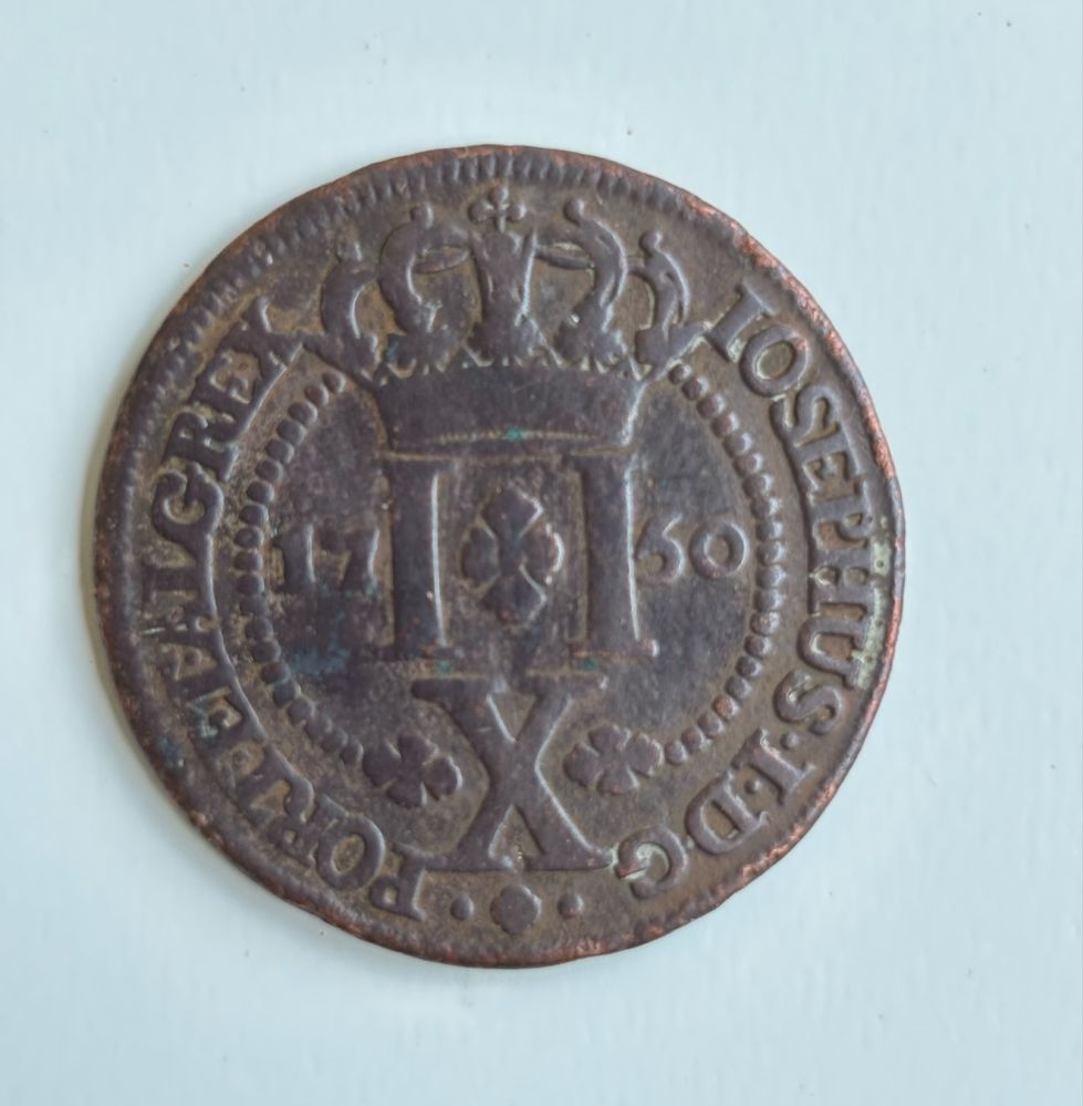 Moeda de X Reis de 1750 Açores de D. José