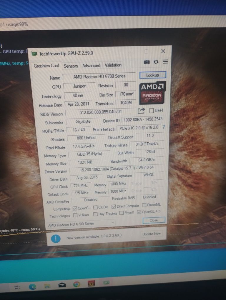 Gigabyte Radeon HD6770 1GB