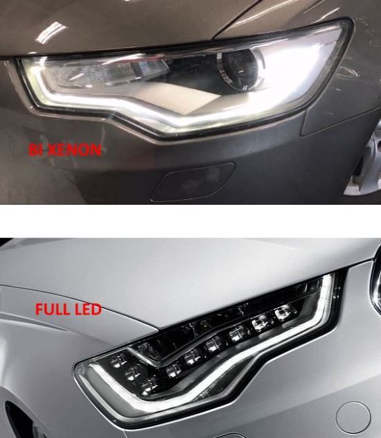 Adaptery reflektorów AUDI A6 C7 4G S6 RS6 lampy BI XENON na FULL LED