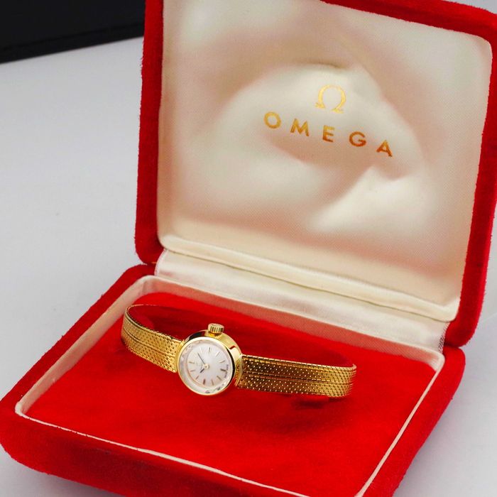 OMEGA zegarek damski cal.483 lite ZŁOTO 18K 750 ZŁOTA BRANSOLETA 1964