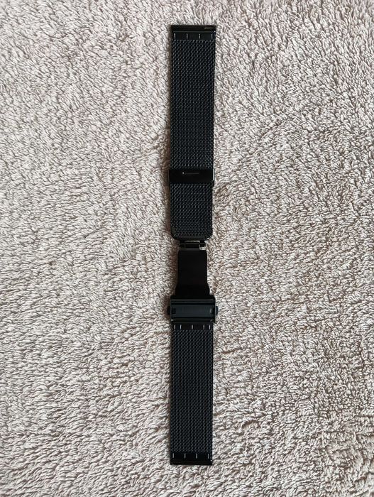 Bransoleta EACHE SSM06-B-22 22 mm czarna mesh