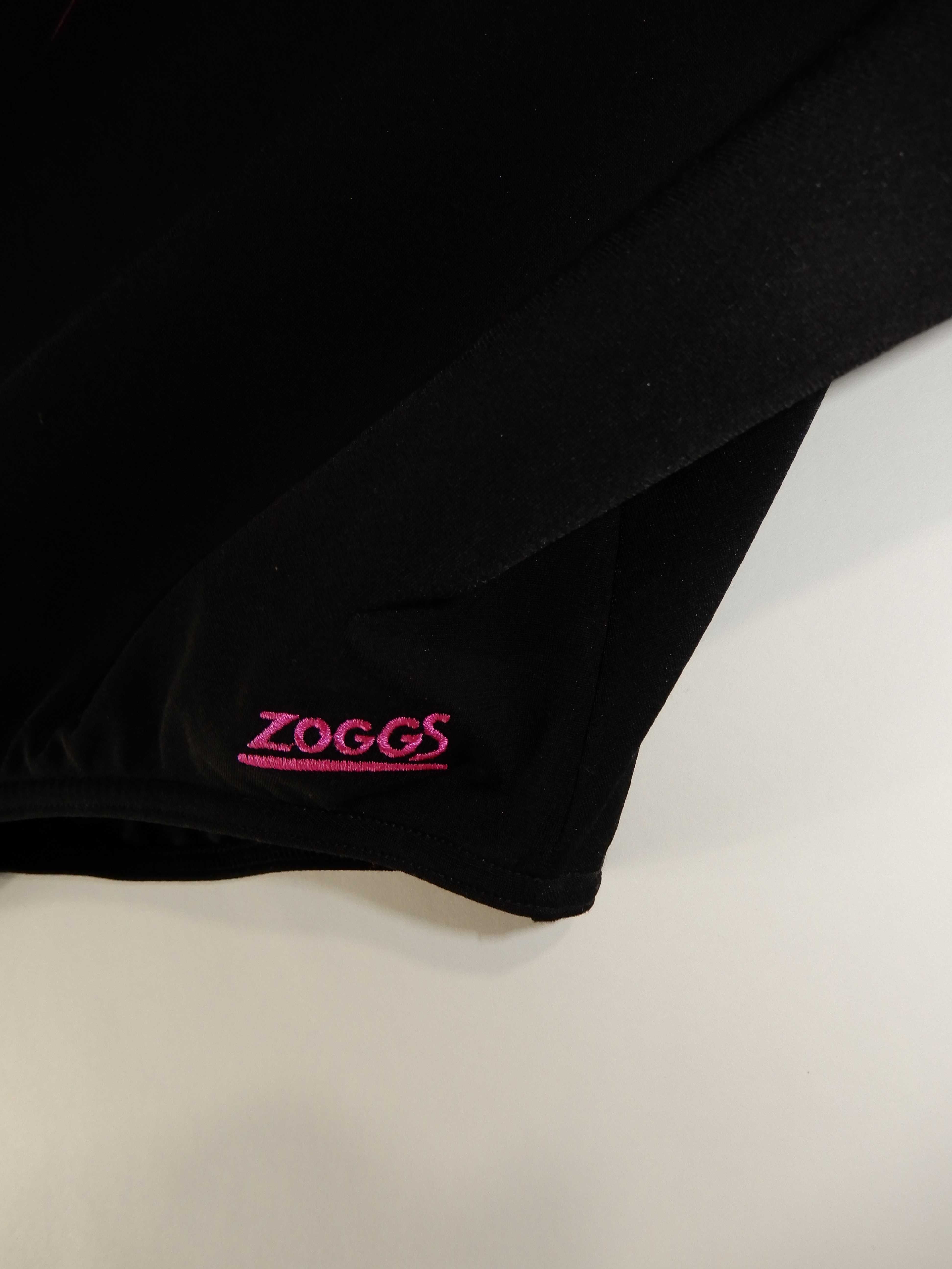 Strój kąpielowy jednoczęściowy czarny wzór print różowy Zoggs 38 40 M