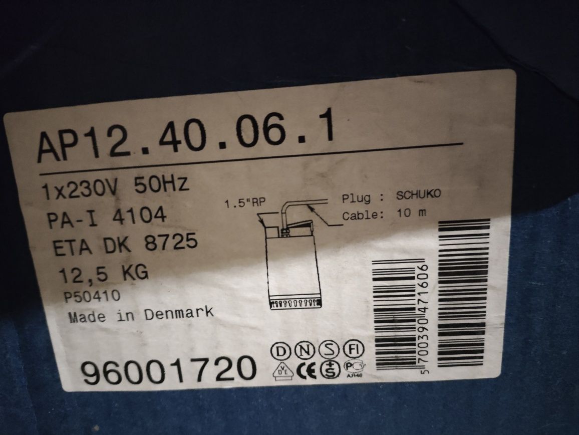 GRUNDFOS Pompa zatapialna UNILIFT AP 12.40.06.1
» właśnie wyświetlono