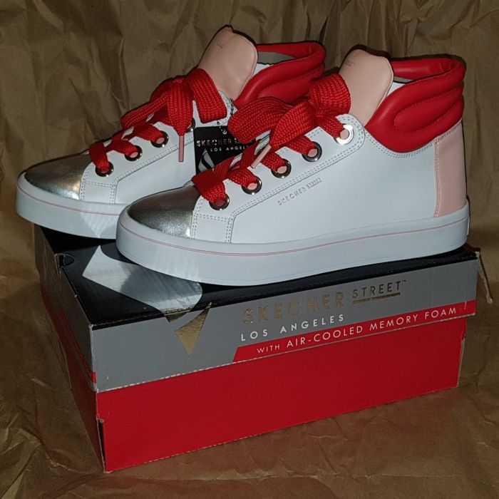 Кожаные кроссовки хайтопы Skechers Hi-Lite-Block Poppers 9,5US 39,5EU