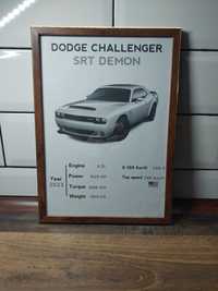 Продаю плакат Dodge Challenger SRT Demon "дерево"