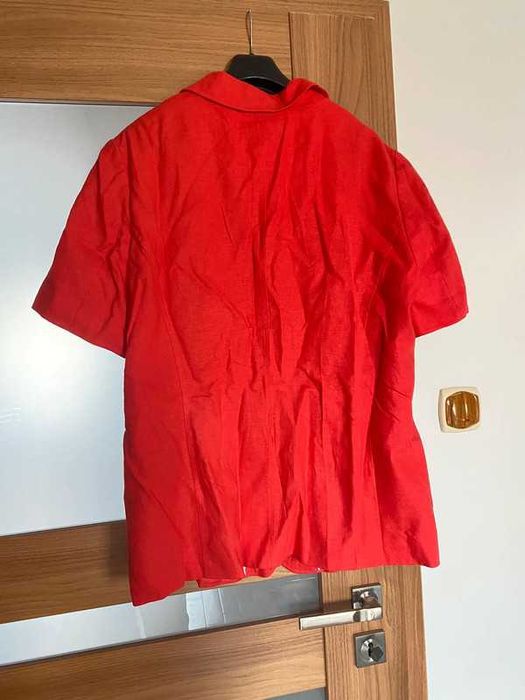 Żakiet krótki rękaw czerwony rozm. XL damski C&A