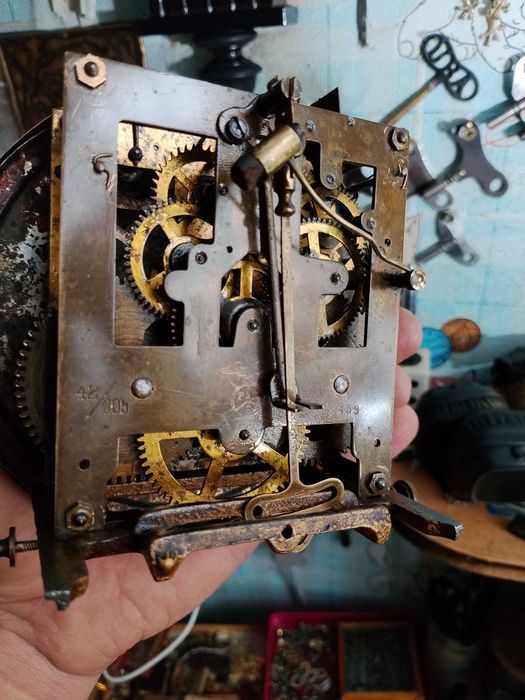 Часы настенные старинные Friedrich Mauthe, Schwenningen (FMS) XIX в.