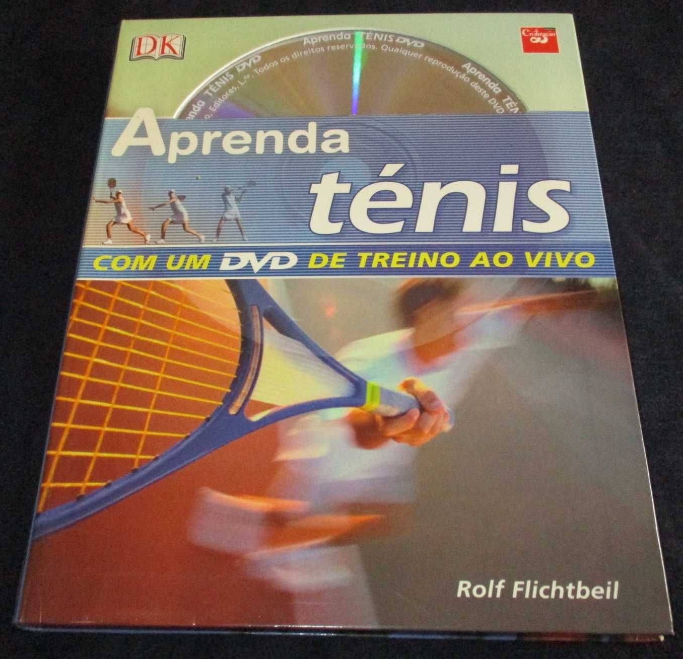 Livro Aprenda Ténis com DVD de treino Rolf Flichtbeil