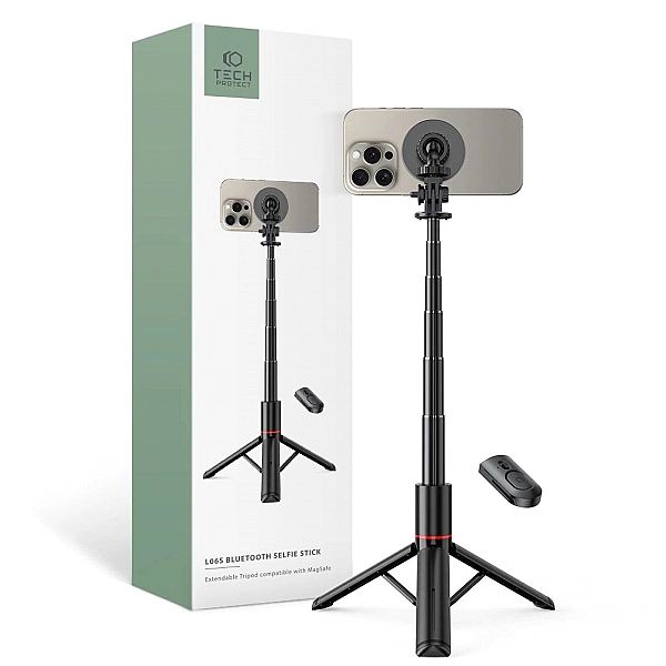 Tech-Protect L06S Magsafe Bluetooth Selfie Stick Tripod Black