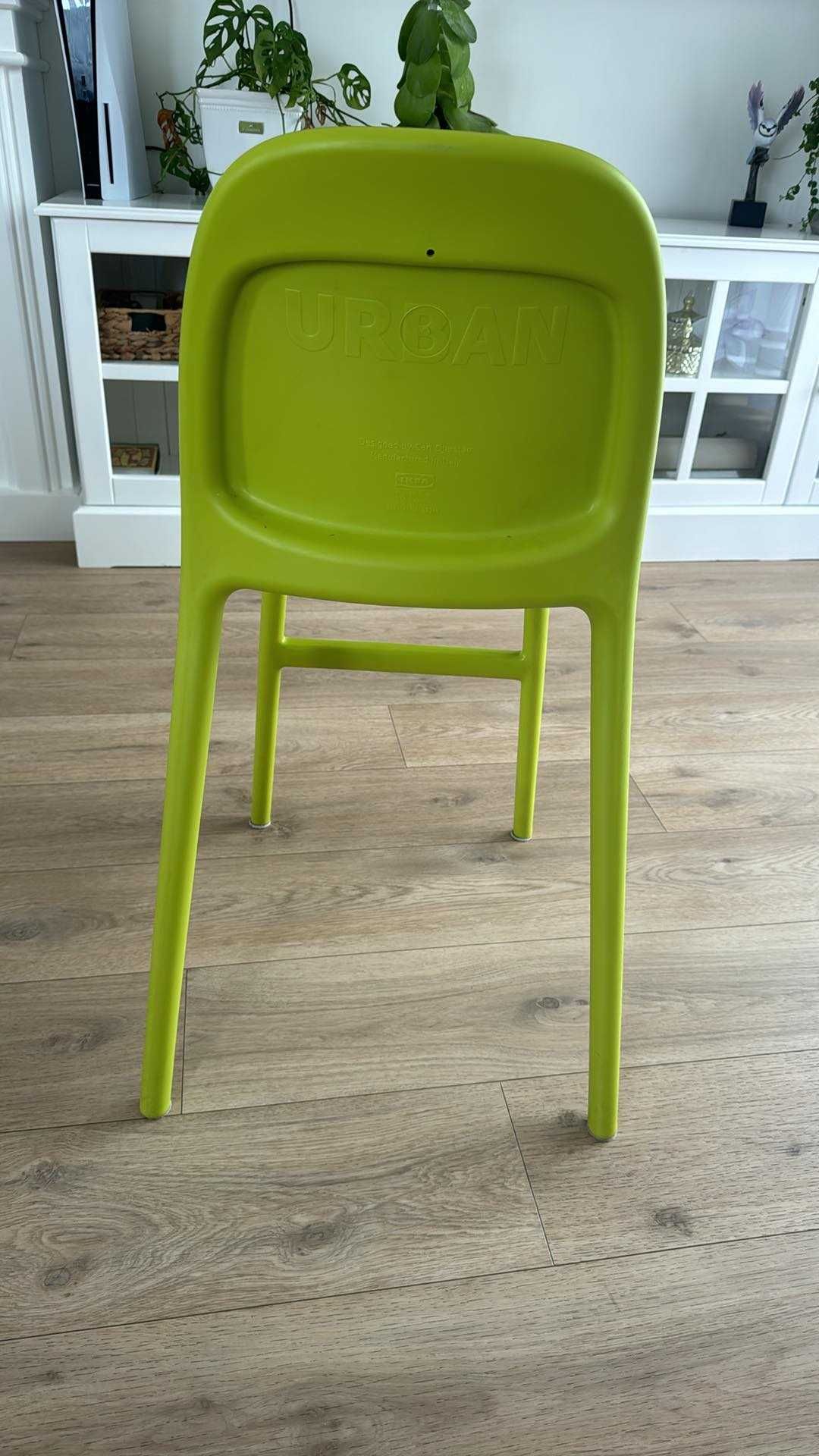 Krzesło dziecięce wysokie IKEA URBAN - zielone limonka