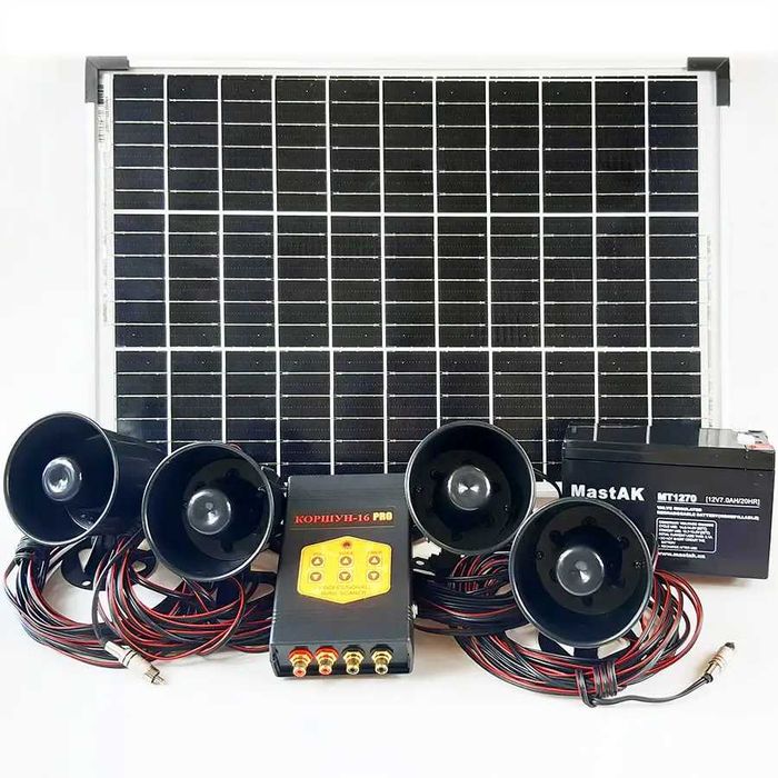 Відлякувач птахів коршун -16 SOLAR з сонячною панеллю і акумулятором