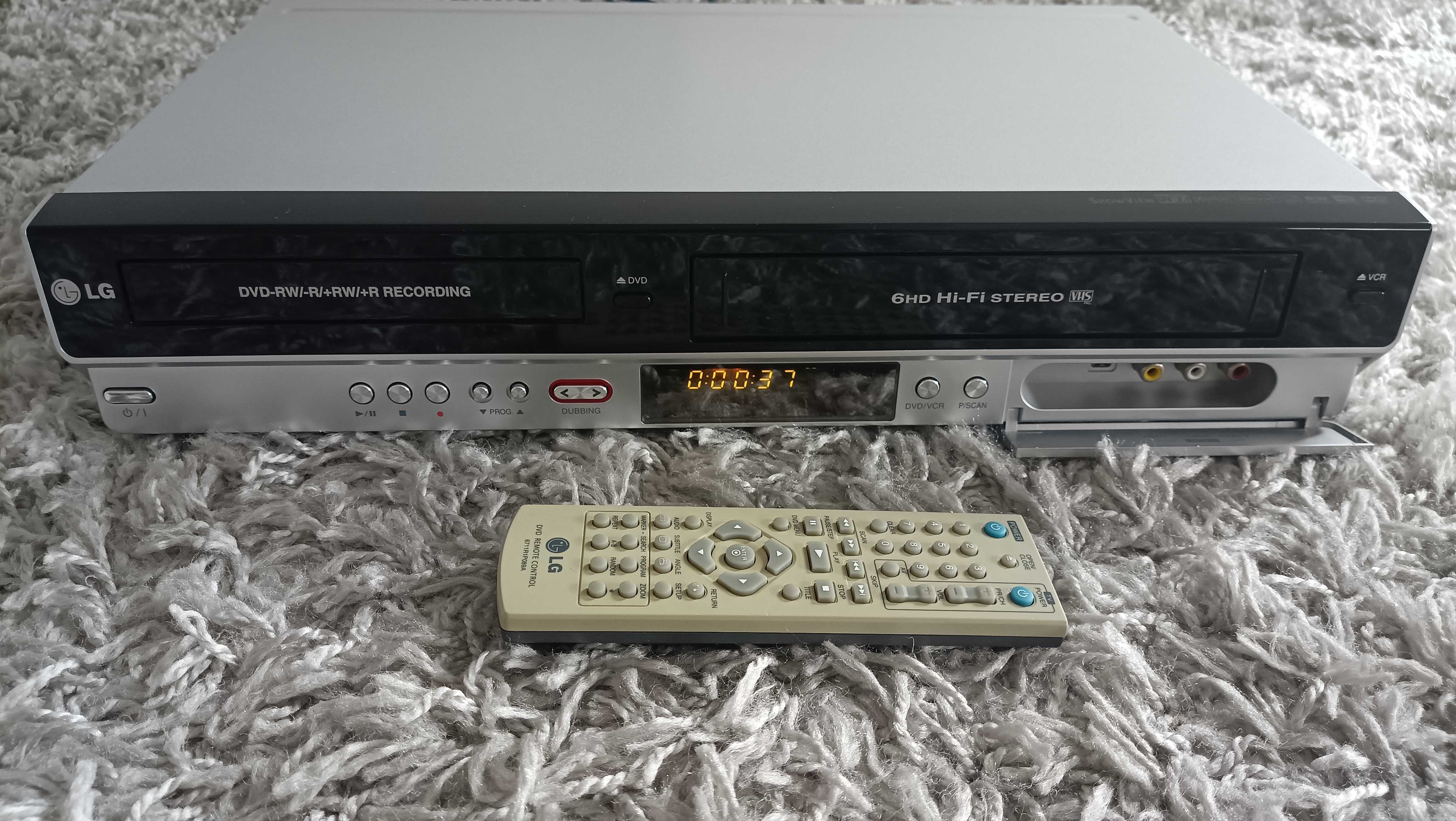 Magnetowid Video Nagrywarka VHS DVD LG RC278 HI-FI 6 głowic pilot