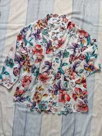 Блуза рубашка в цветочный принт uk20 TU