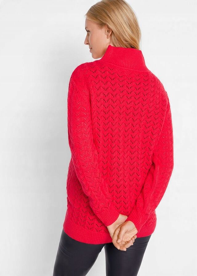B.P.C sweter ciążowy czerwony ażurowy r.40/42