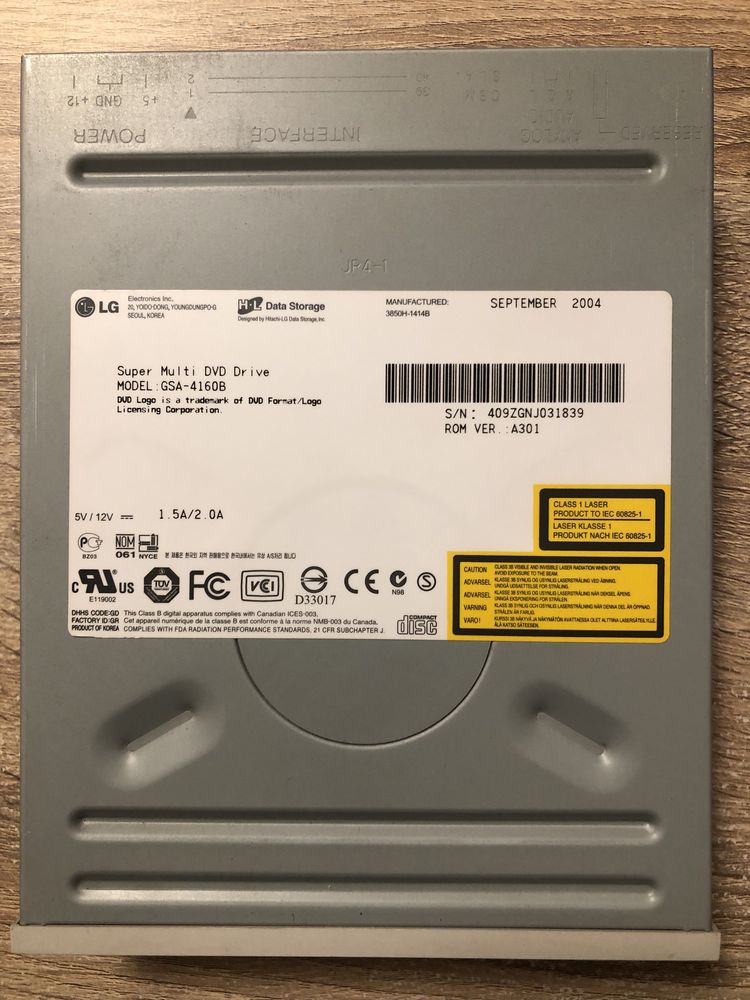 Leitor/Gravador DVDs LG GSA 4160-B