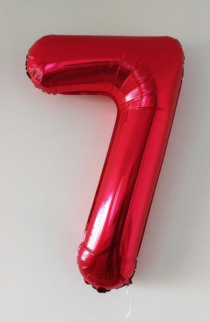 Balão de aniversário grande com o n.º 7
