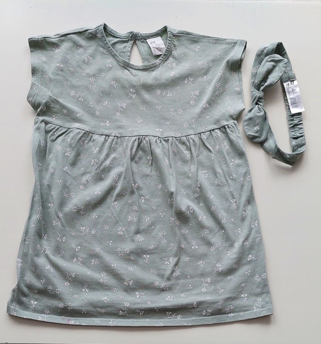 Sukienka plus opaska H&M rozm 86 cm