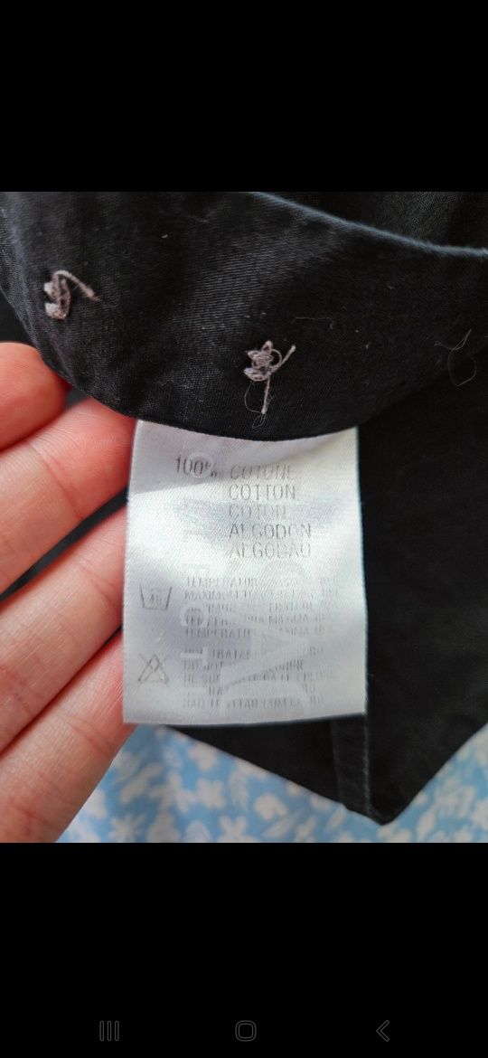 Czarna męska bawełniana koszula Versace