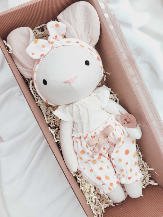 Lalka tilda szmacianka przytulanka Myszka  handmade 38cm rękodzieło