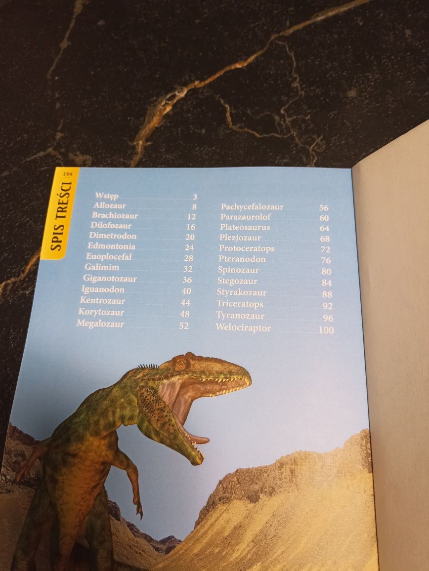 Książka o dinozaurach encyklopedia dinozaury i inne prehistoryczne krę