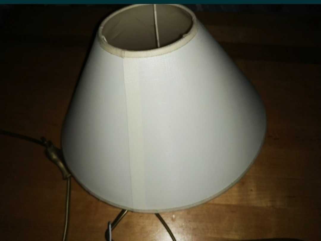 Lampa papierowy klosz PRL biała nowa